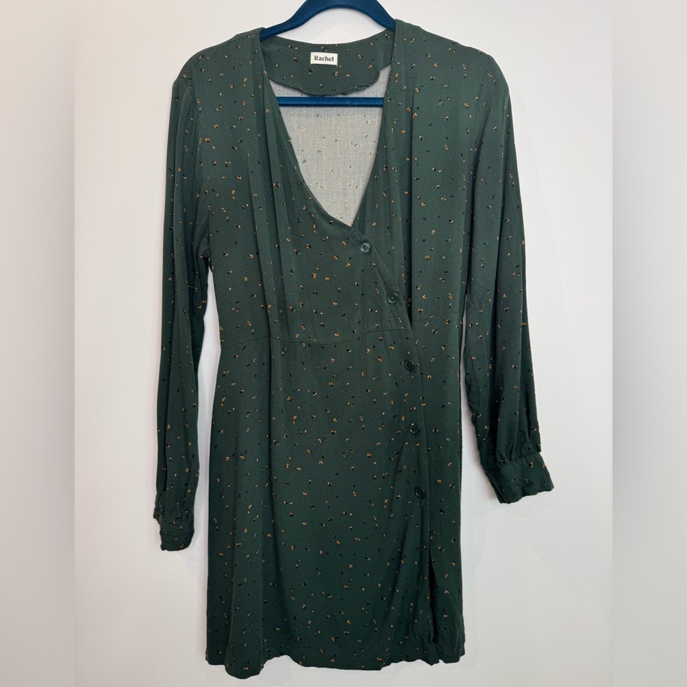 Rachel Green abstract print Button-Down wrap Dress size large